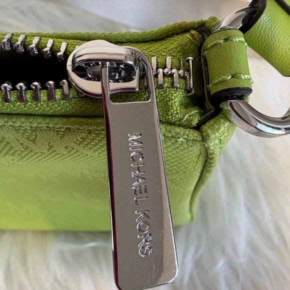 Michael Kors Lime Green Crossbody Bag Trio Jet Set Travel - Picture 8 of 16